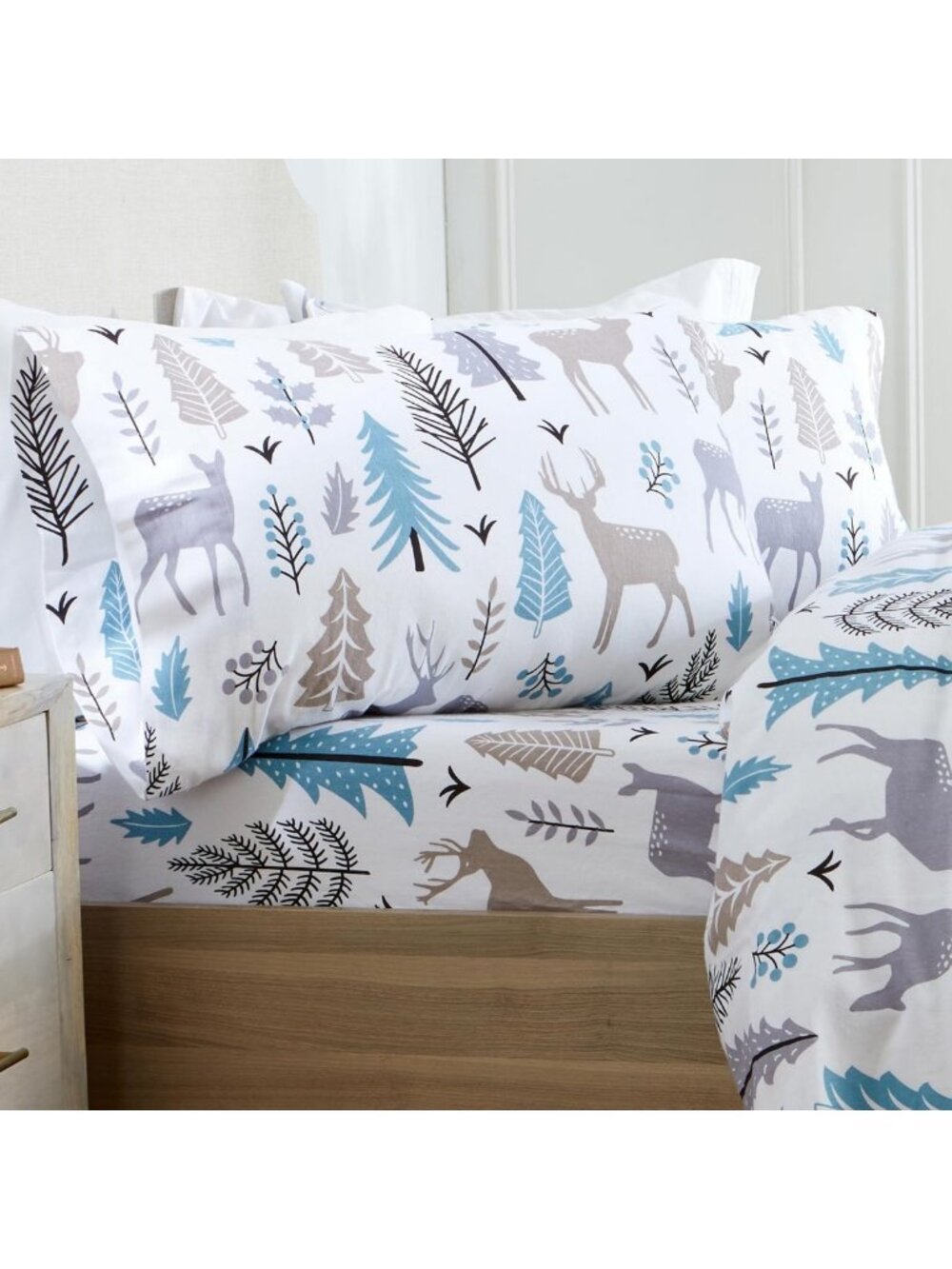 Cozy 4-Piece Deep Pocket Turkish Cotton Flannel Sheet Set | Soft Winter Bedding